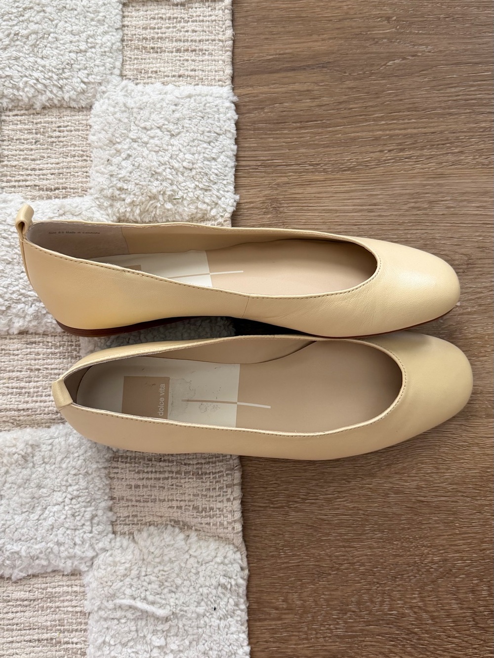 Dolce Vita Leather Ballet Flats in Butter Yellow - Picture 2 of 7